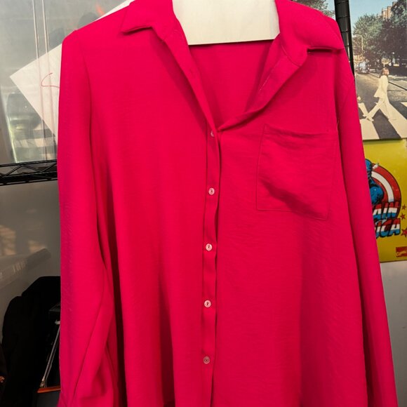 Phierce Fashions - Button Down Tunic Top - Pink - 2x - - Picture 2 of 12